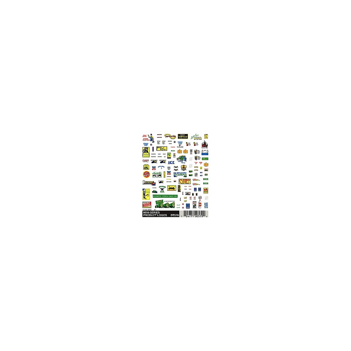 Dry Transfer Signs -- Product Logos, N, Woodland Scenics 570