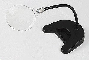 Flex Arm Magnifier -- 4 Round Acrylic Optical Lens Desk, ALL, Donegan