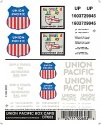 Dry Transfer Railroad Lettering Sets -- UP Boxcars w/`Automated Railway` & `Ship & Travel` Slogan, HO, Woodland Scenics 603