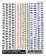 Dry Transfer Alphabet & Number Sets -- Betton & Windsor Type Faces (blue, yellow, white w, All Scales, Woodland Scenics 502
