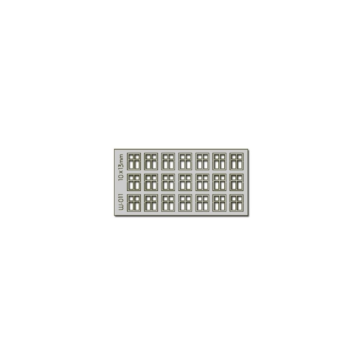 4 Pane Windows 21 pcs X10X13mm - HO-OO - Proses W-011