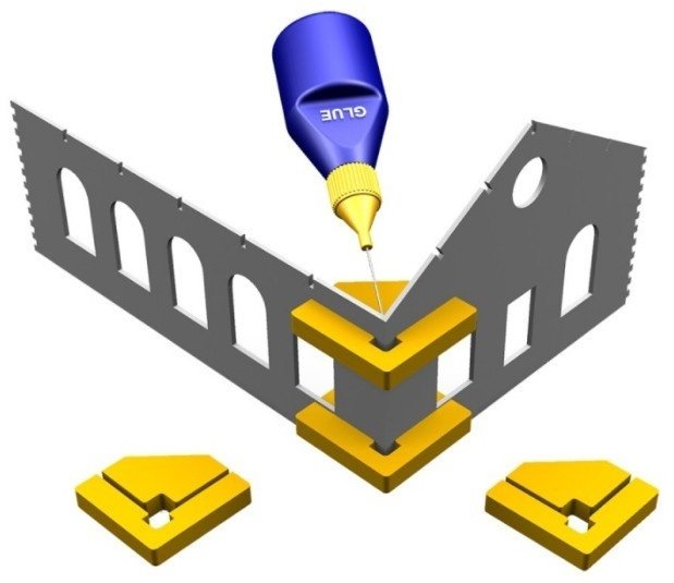 90 Degree Snap - Glue Magnetic Set Square - 2 pcs - Proses PR-SS-02