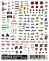 Dry Transfer Signs -- Service Station Signs, N, Woodland Scenics 574