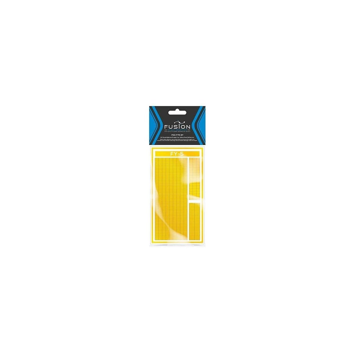 Railroad Freight Car Yellow Reflective Markings Set Mixed, HO, FUSION SCALE GRAPHICS 160009
