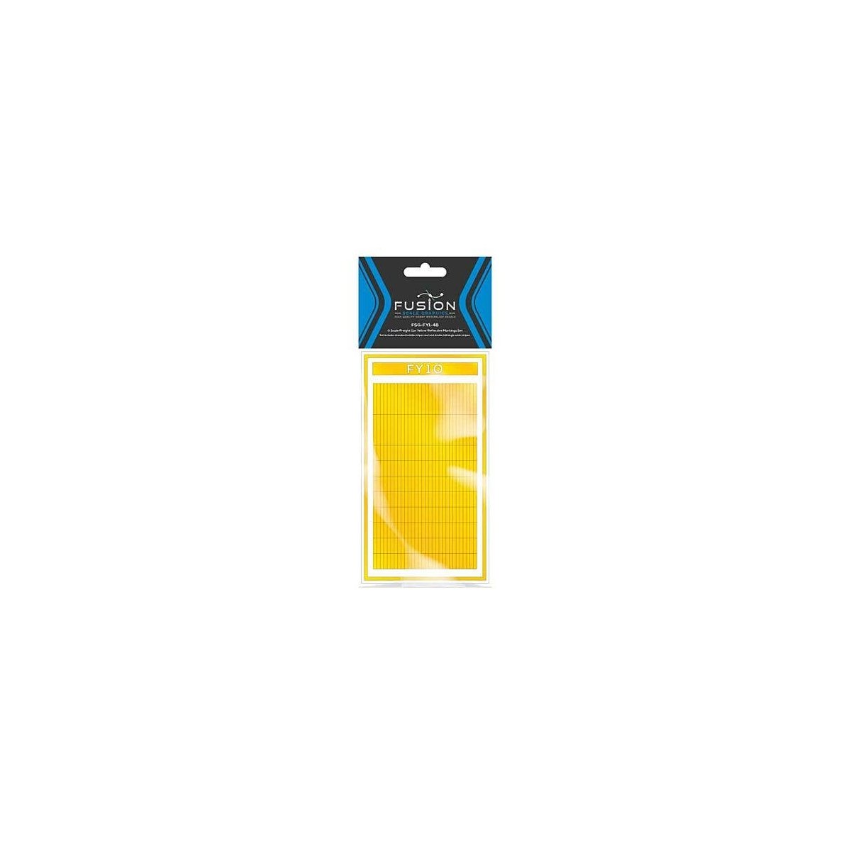 Railroad Freight Car Yellow Reflective Markings Set, O, FUSION SCALE GRAPHICS 360001
