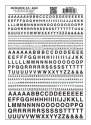 Dry Transfer Alphabet - Railroad Gothic -- Black, All Scales, Woodland Scenics 720