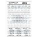 Dry Transfer Numbers Only - Railroad Gothic -- Silver, All Scales, Woodland Scenics 731