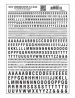 Dry Transfer Alphabet & Numbers - Condensed Railroad Gothic -- Black, All Scales, Woodland Scenics 737