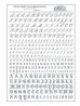 Dry Transfer Alphabet & Numbers - Script/Old English -- Silver, All Scales, Woodland Scenics 758