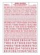 Dry Transfer Numbers Only - 45 Degree USA Gothic (Military Style) -- Red, All Scales, Woodland Scenics 748