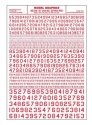 Dry Transfer Numbers Only - 45 Degree USA Gothic (Military Style) -- Red, All Scales, Woodland Scenics 748