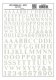 Dry Transfer Alphabet & Numbers - Railroad Roman (3/8 & 1/2′) -- White, All Scales, Woodland Scenics 714
