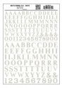 Dry Transfer Alphabet & Numbers - Railroad Roman (3/8 & 1/2′) -- White, All Scales, Woodland Scenics 714