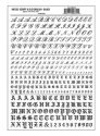 Dry Transfer Alphabet & Numbers - Script/Old English -- Black, All Scales, Woodland Scenics 755