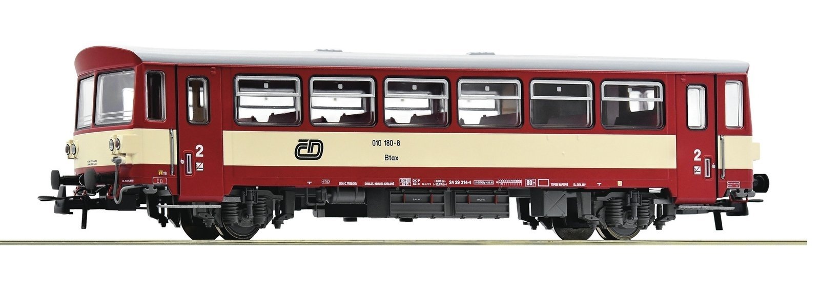 Trailer for diesel railcar class 810 -- Beiwagen zum Motorwagen Rh 810 -- CD - HO - Roco Fleischmann 74242