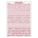 Dry Transfer Numbers Only - Railroad Gothic -- Red, All Scales, Woodland Scenics 729