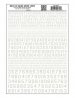Dry Transfer Numbers Only - 45 Degree USA Gothic (Military Style) -- White, All Scales, Woodland Scenics 747