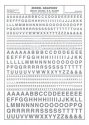 Dry Transfer Alphabet & Numbers - Railroad Gothic -- Silver, All Scales, Woodland Scenics 725