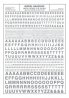 Dry Transfer Alphabet & Numbers - Railroad Gothic -- Silver, All Scales, Woodland Scenics 725