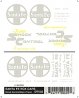Dry Transfer Railroad Lettering Sets -- ATSF Boxcars (`Super Shock Control`, `Ship & Travel` Larg, HO, Woodland Scenics 605