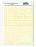 Dry Transfer Alphabet & Numbers - Stencil/Block Roman -- Yellow, All Scales, Woodland Scenics 754