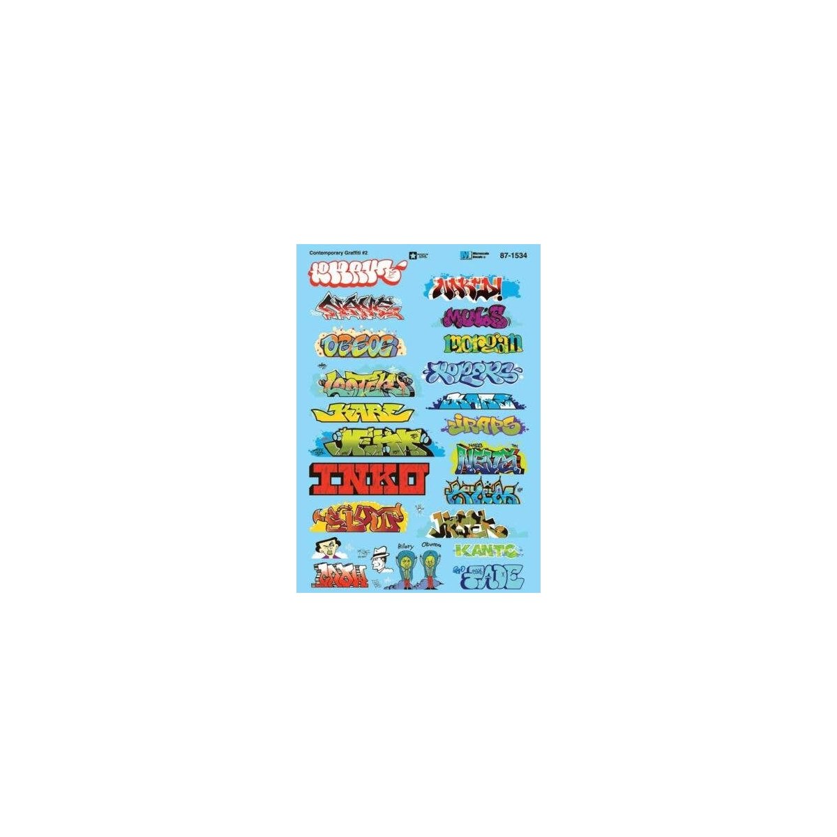 Graffiti Decal Set -- Contemporary (Set 2), N, Microscale Industries Inc 601534