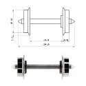 Standard wheel set -- Normradsatz -- DC NEM -HO - Roco 40177