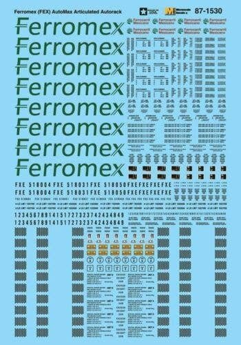 Ferrocarril Mexicano - FXE -- AutoMax Articulated Autoracks, HO, Microscale Industries Inc 871530