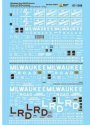 Railroad Decal Set -- Milwaukee Road Boxcars 2, Brown & White Schemes, 1970s, HO, Microscale Industries Inc 871358
