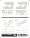 Dry Transfer Railroad Lettering Sets -- BN & CB&Q Boxcars `Way of the Zephyrs`, `Everywhere West`, HO, Woodland Scenics 607