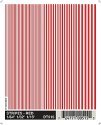 Dry Transfer Alphabet & Number Sets -- Stripes - Red 1/64, 1/32 & 1/16′, All Scales, Woodland Scenics 515