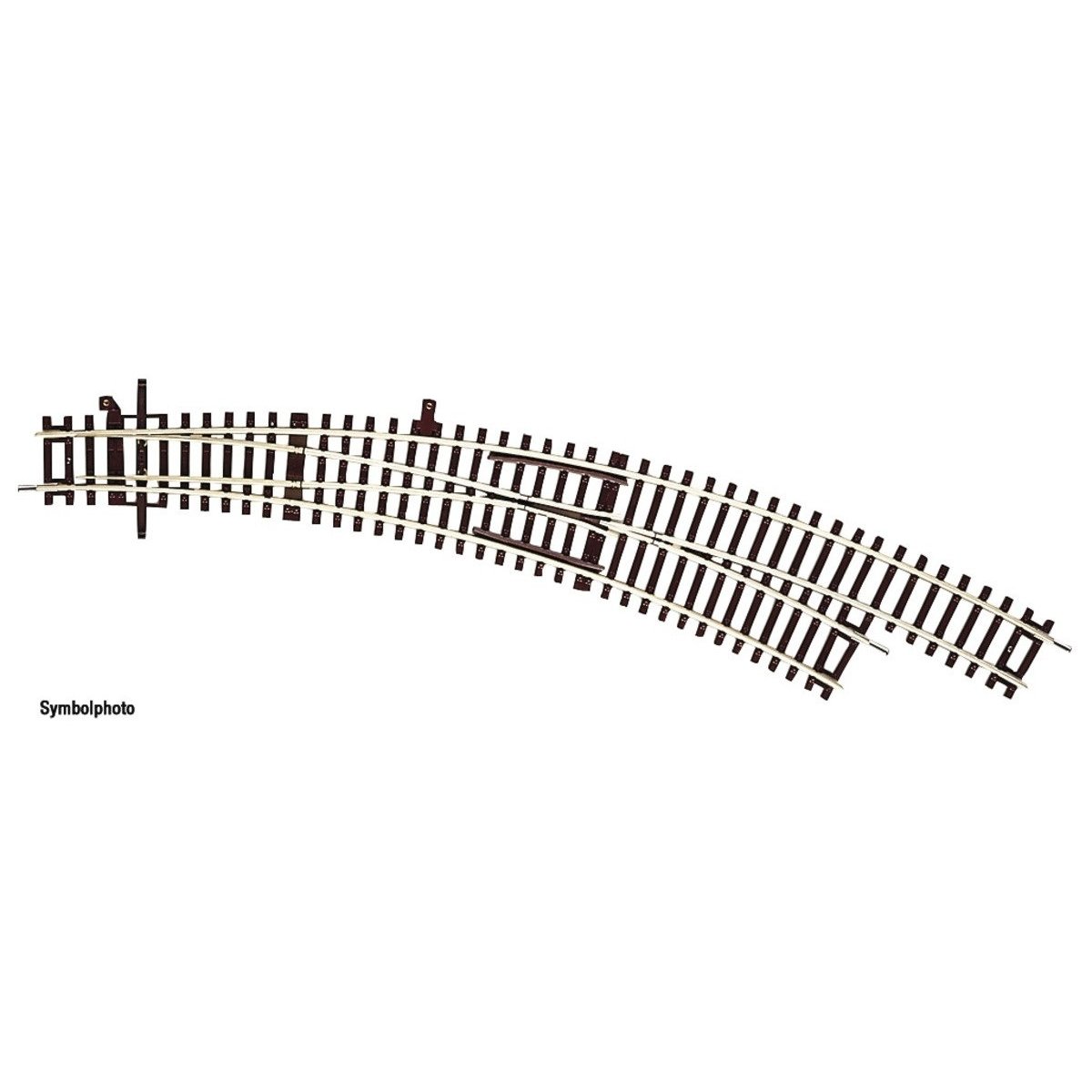 Curved turnout right -- Bogenweiche rechts -- BWr3-4 - HO - Roco 42473