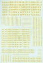 Alphabets & Numbers - Block Gothic -- Yellow, HO, Microscale Industries Inc 90056