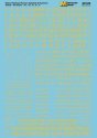 Alphabets & Numbers - Stencil Railroad Roman -- Dulux Gold, HO, Microscale Industries Inc 90128