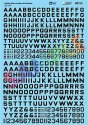 Alphabet & Number Decal Set -- Gothic Block (black) 22`, 24`, HO, Microscale Industries Inc 90312