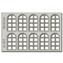 8 Pane Arched Windows 10 pcs 19X35mm - HO-OO - Proses W-007