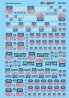 Railroad Decal Set -- Union Pacific Fallen Flags Freight Cars, N, Microscale Industries Inc 601531