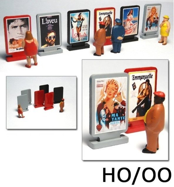 Movie Billboards 6 pcs - HO-OO - Proses SIGN-HO-01