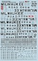 Railroad Decal Set -- Milwaukee Road 4000 Cubic Foot & Smaller Covered Hoppers, N, Microscale Industries Inc 601347