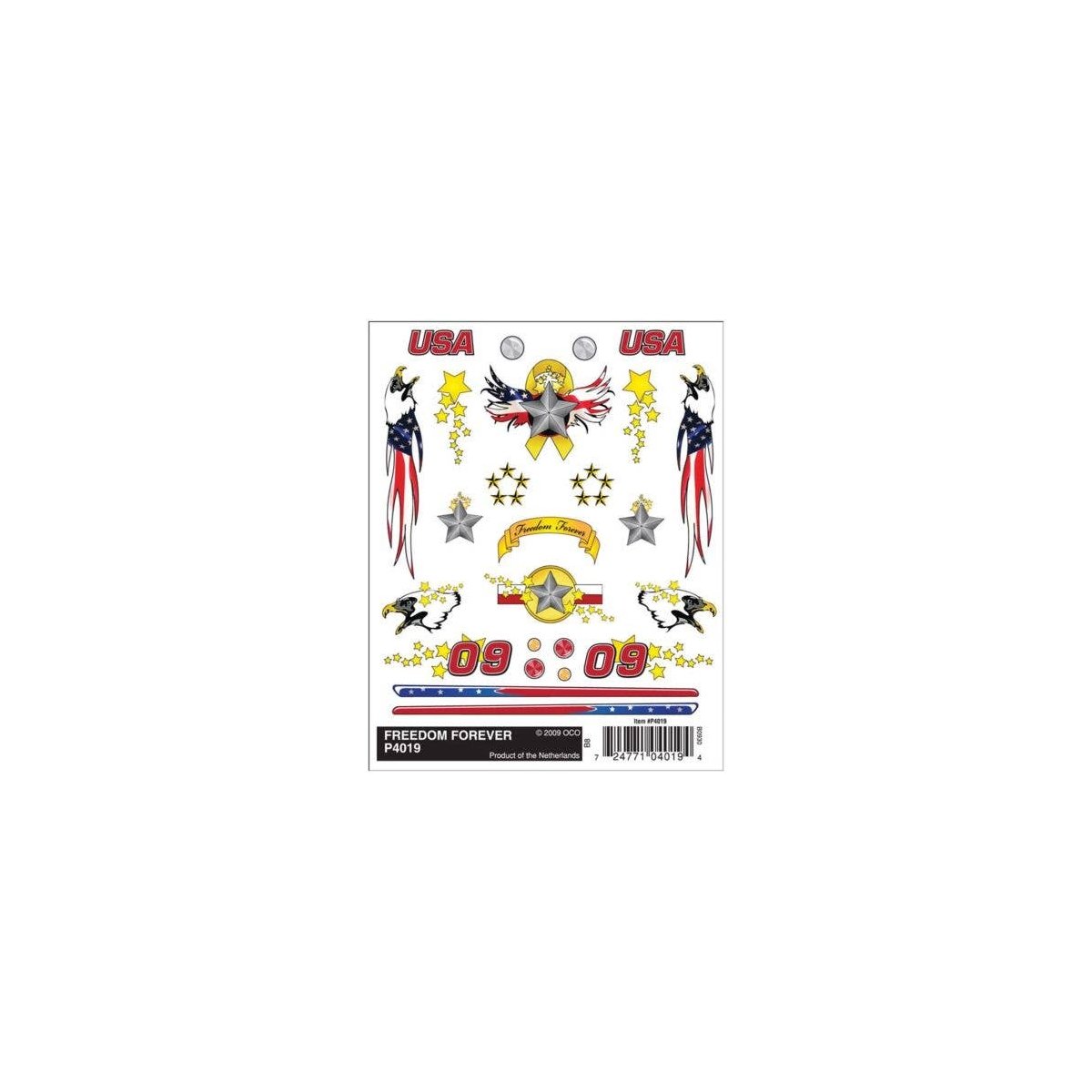 PineCar(R) Dry Transfer Decals -- Freedom Forever, All Scales, Woodland Scenics 4019