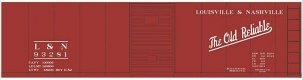 Railroad Decal Set -- Louisville & Nashville 40′ Steel Boxcar (Boxcar Red Car, Old Reliable Sl, O, Tichy Train Group 10237O