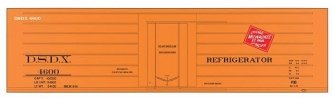 Railroad Decal Set -- Milwaukee Road/DSDX Ribbed-Side Reefer, O, Tichy Train Group 10018O