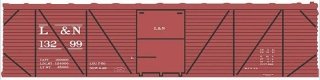 Railroad Decal Set -- Louisville & Nashville 40′ Single-Sheathed Wood Boxcar (Boxcar Red, No L, O, Tichy Train Group 10241O