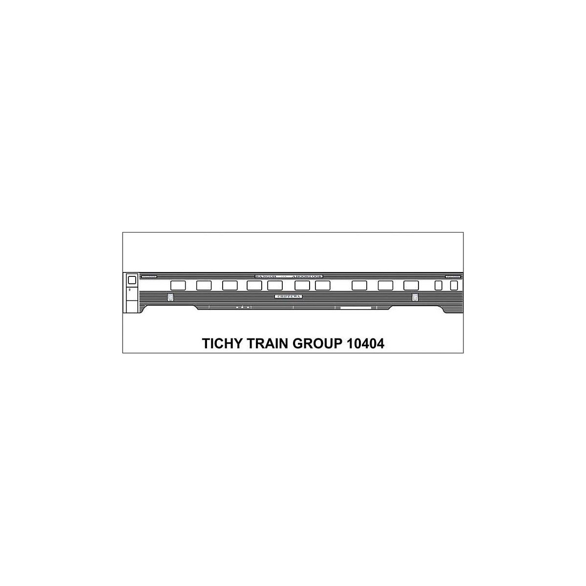 Railroad Decal Set -- Bangor & Aroostook Passenger Cars (Lettering for 4 Cars), N, Tichy Train Group 10404N