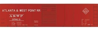 Railroad Decal Set -- Atlanta & West Point 40′ Steel Single-Door Boxcar, S, Tichy Train Group 10065S