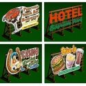 Laser-Cut Billboards Kit No-1 - 4pcs - HO-OO - Proses LS-007
