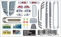 PineCar(R) Dry Transfer Decals -- Racer Accents, All Scales, Woodland Scenics 4014
