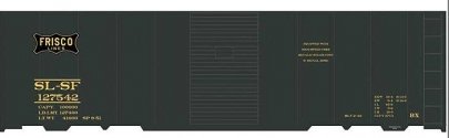 Railroad Decal Set -- St. Louis-San Francisco 40′ Steel Boxcar (Pullman Green, Frisco Logo), N, Tichy Train Group 10298N