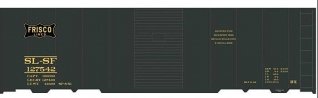 Railroad Decal Set -- St. Louis-San Francisco 40′ Steel Boxcar (Pullman Green, Frisco Logo), N, Tichy Train Group 10298N
