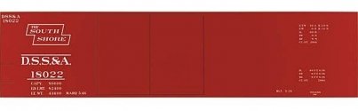 Railroad Decal Set -- Duluth, South Shore & Atlantic 40′ Double-Door Steel Boxcar, HO, Tichy Train Group 10136